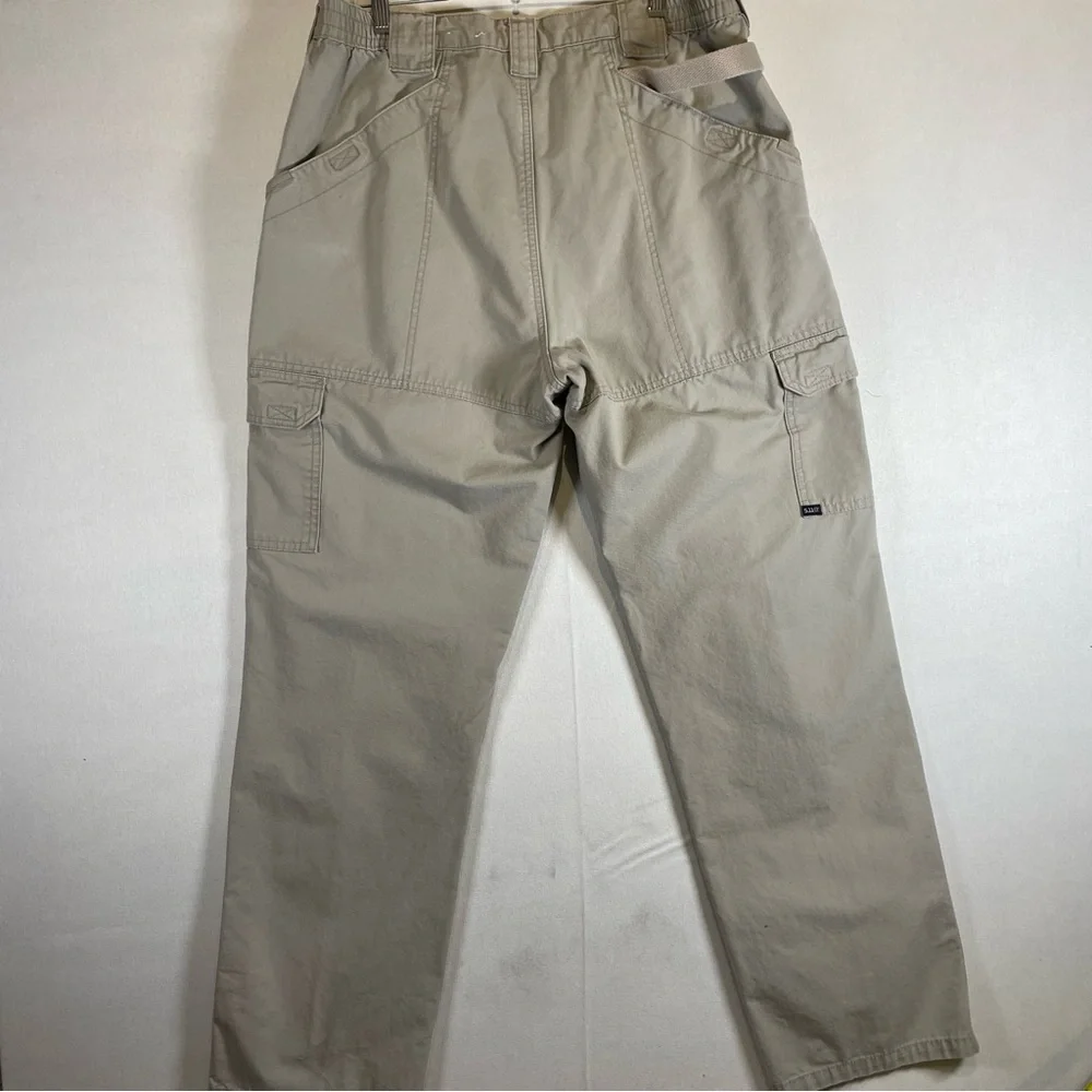 5.11 Tactical Cargo Pants Men’s 36x34 Khaki Cotton Canvas Style 74251